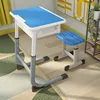 Silla de tubo de mesa tipo c-azul