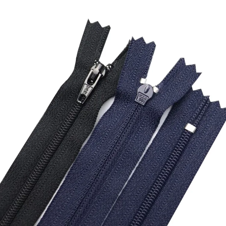 Ykk 18cm 3cc 580 Colors Automatic Lock Nylon Closed End Zipper For ...