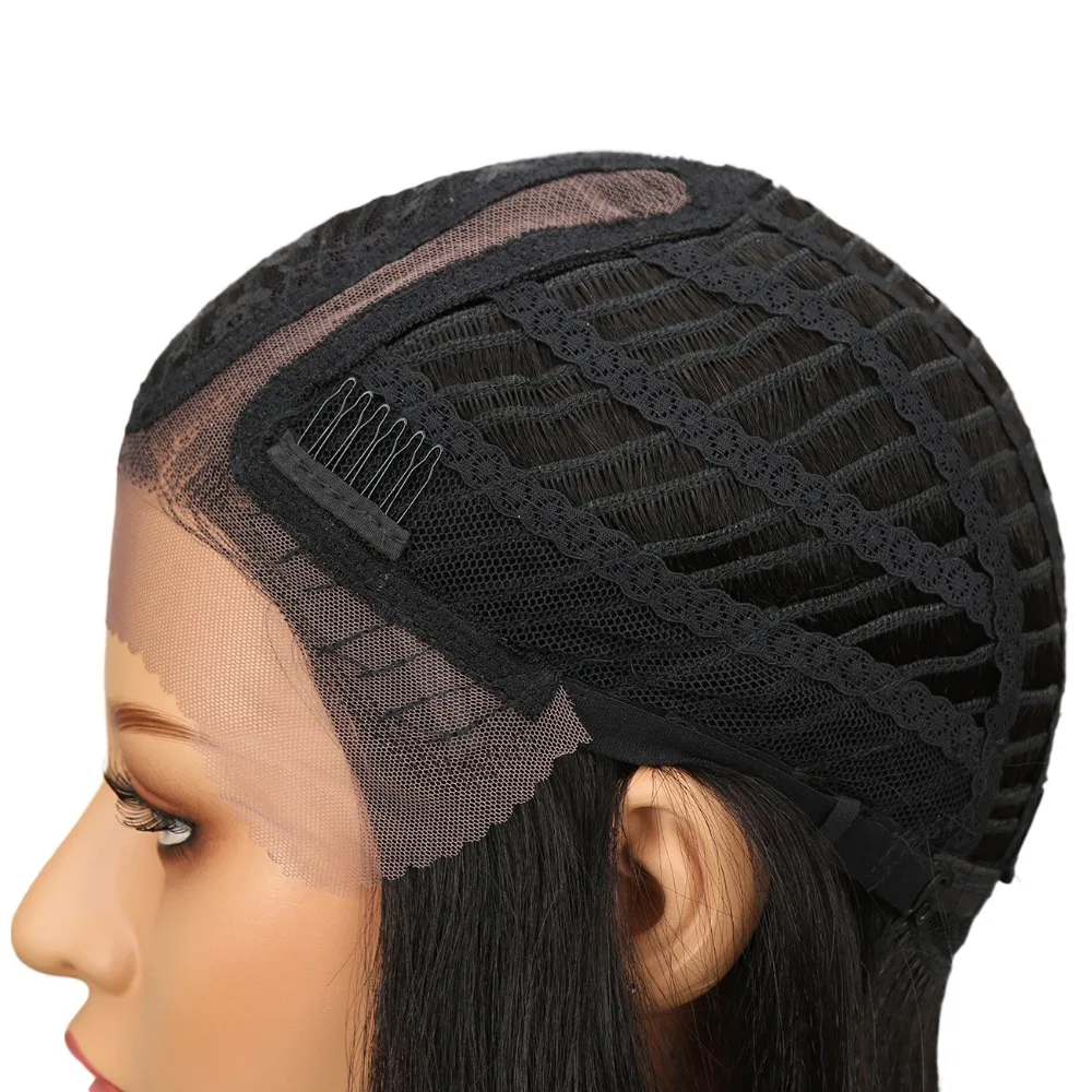 Human Lace Part Glueless Red Blend Curly 180 Density Full 18 Inches Frontal Colored Wigs Human Hair Lace Front