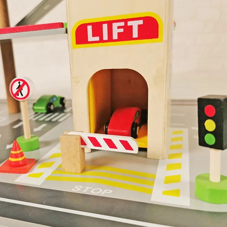 Простая и классическая детская деревянная игровая стоянка, игрушка для игры в дом и имитации рабочих сцен