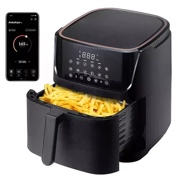 Air Fryer Oven with Customizable Shake Reminder, Additional Accessories,  Nonstick and Dishwasher-Safe Detachable Basket, 100 Paper Plus 1100+ Online  Recipes, 5.8QT, Stainless Steel 