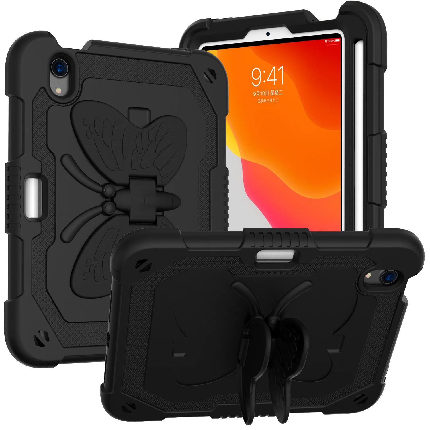 Heavy Duty Shockproof Protective Case for IPad Mini 6 2021 Lightweight Shockproof Handle Stand Rugged Cover