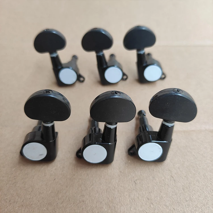 6Pcs Gold Acoustic Guitar Tuning Keys – 3L+3R Machine Heads, Closed Gear