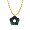 Dark green necklace