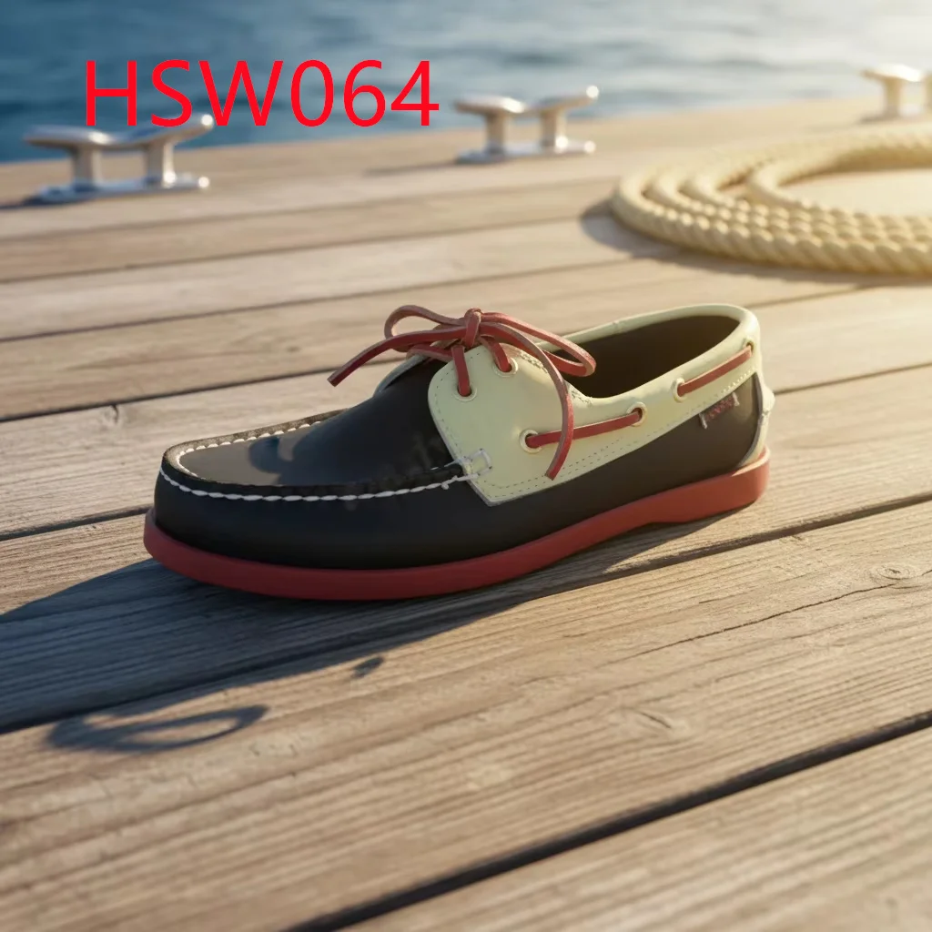 ZYF,Outdoor Activities Lace up Style Not Grind Foot Boat Shoes for Toddler Park Walking Patched Leather Upper Penny Shoes HSW064