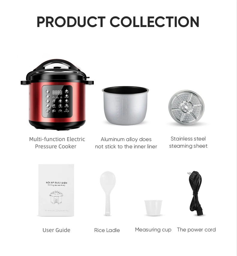 Multifunction Pressure Cooker Household 6l Stainless Steel Pot Rice