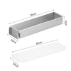 30*10*6 cm con coperchio in acrilico Argento