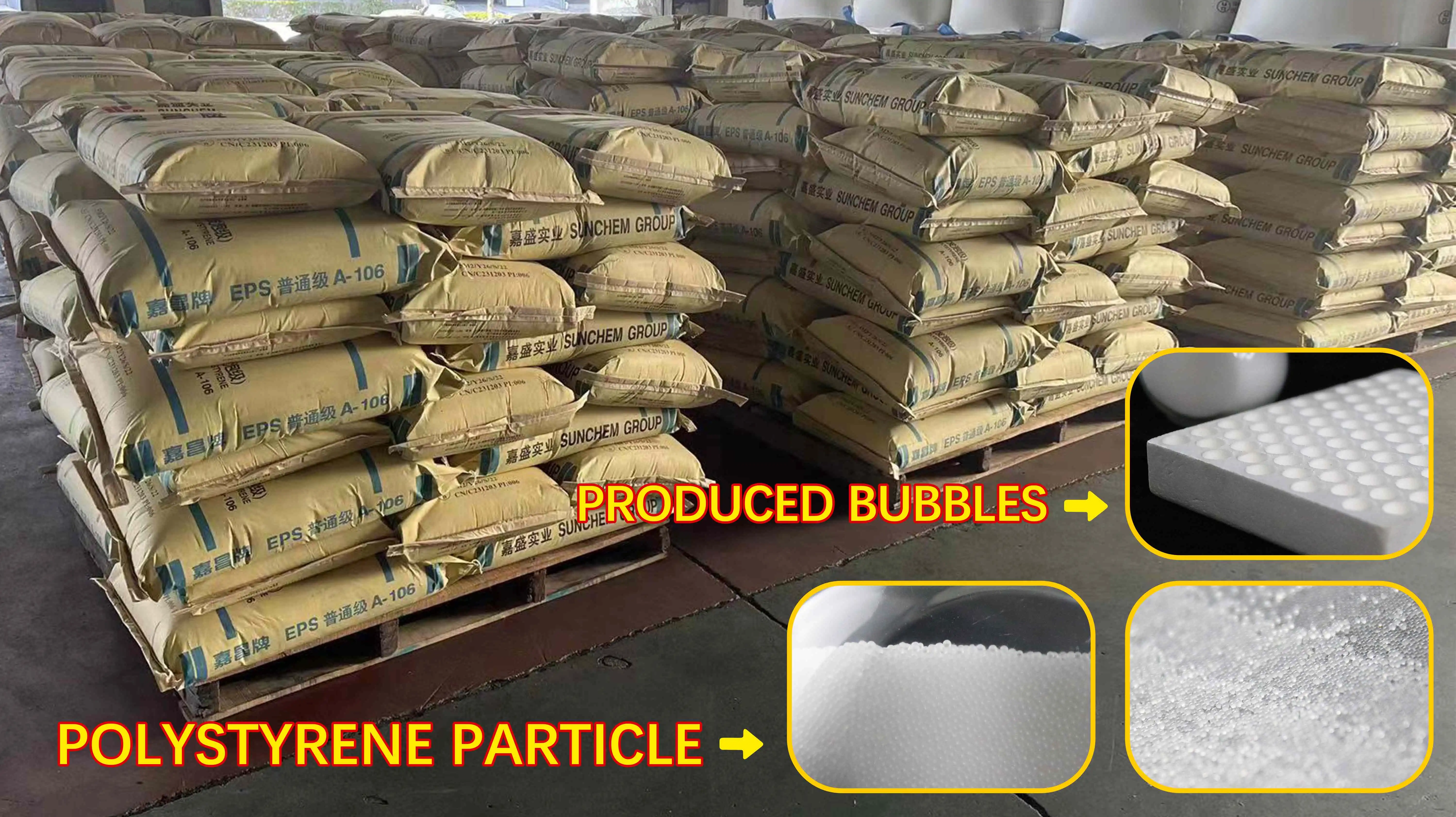 EPS Granules Raw Materials for Expandable Polystyrene Pellet for Cement Roof with EPS
