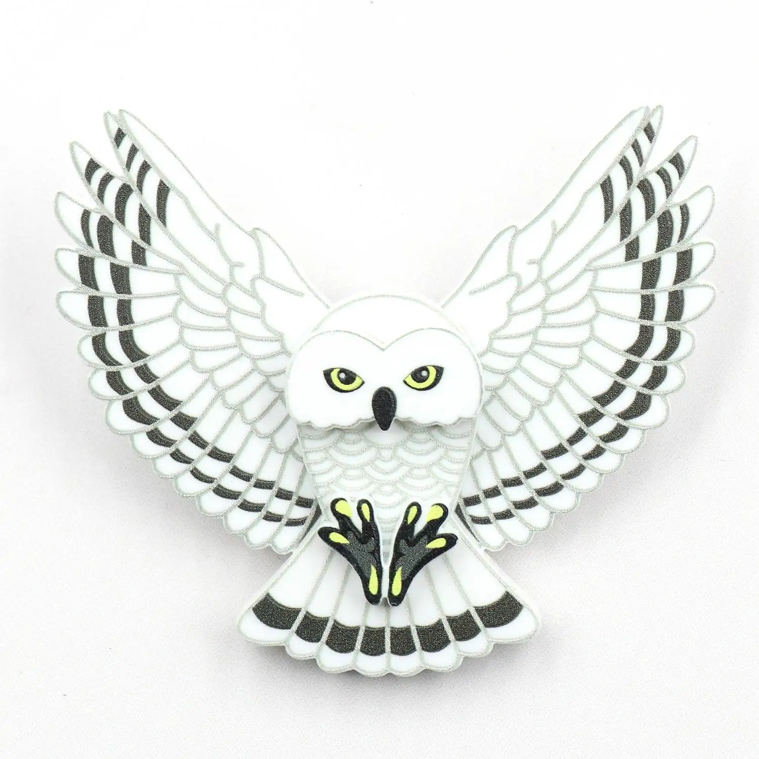 YYXBH1085 Unisex Halloween Owl Brooch Laser Cut Acrylic Animal Jewelry Pin for Wedding Party Engagement or Gift for Children