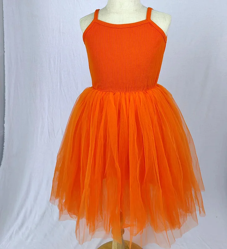 Baby Girls Solid Color Tutu Slip Dress Toddler Cotton Infant Ruffles Tulle  Dresses Kids Girl Sleeveless Princess Party Dress OEM