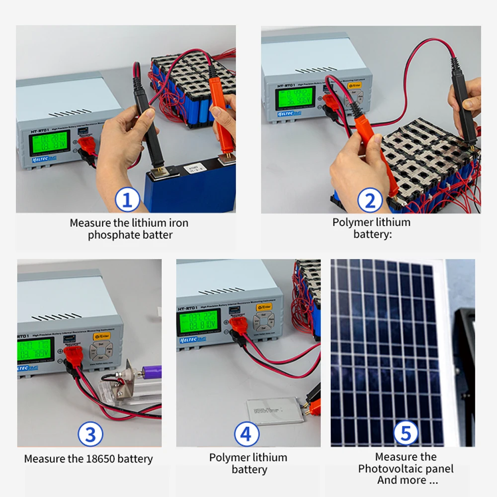 HeltecBMS 18650 Lifepo4 Battery Voltage Tester High Precision Lithium Battery Internal Resistance Tester Instrument