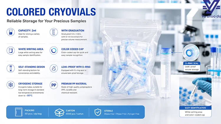colored cryovial