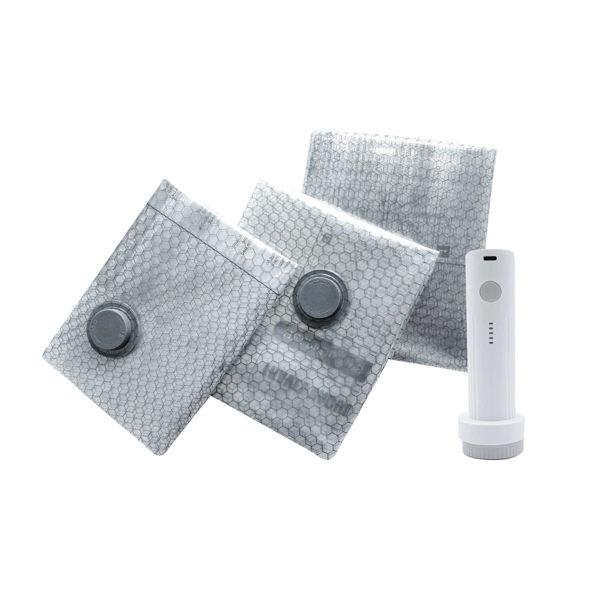 15pcs Premium Grey Foldable Vacuum Clothing Storage Bags Space-Saving Reusable Airtight Lightweight Durable for Wardrobe