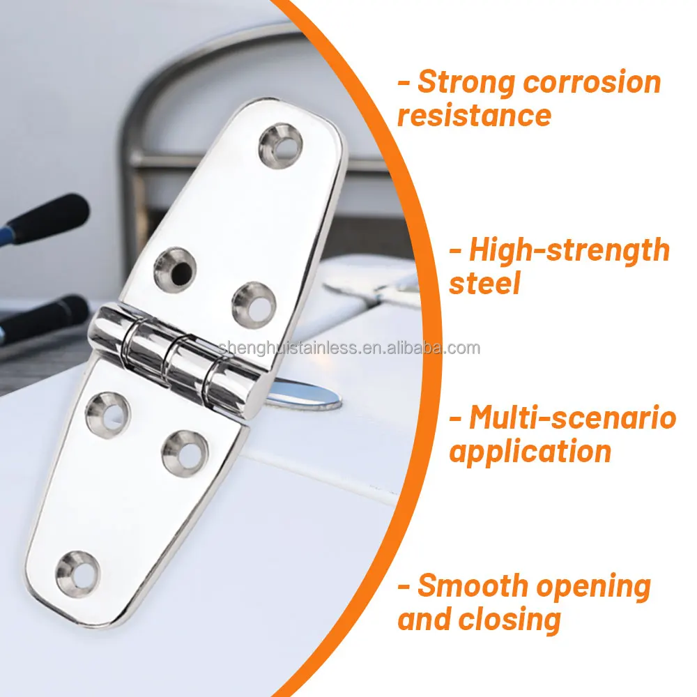 Accessoires pour voilier, quincaillerie marine, charnière polie en acier inoxydable 316ss pour porte de bateau
