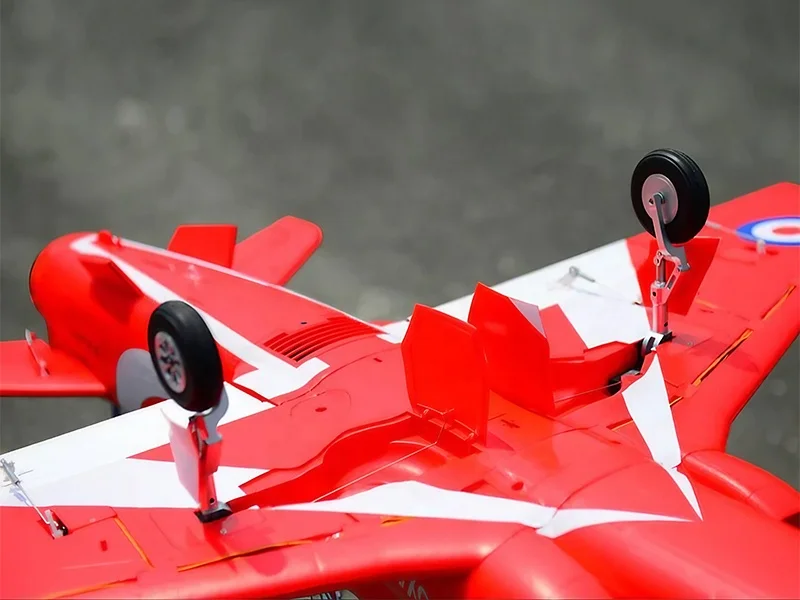 FMS Bae Hawk 80mm EDF Red Arrow PNP RC Jet Plane Without Reflex V2 Scale Details LED Lights Full Flaps and Retracts
