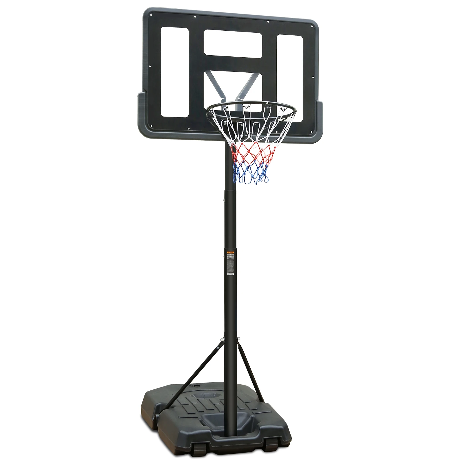 IUNNDS Youth Height Adjustable Basketball Hoop Outdoor, Basketball Goal With 44'' Backboard Portable Basketball Goal System