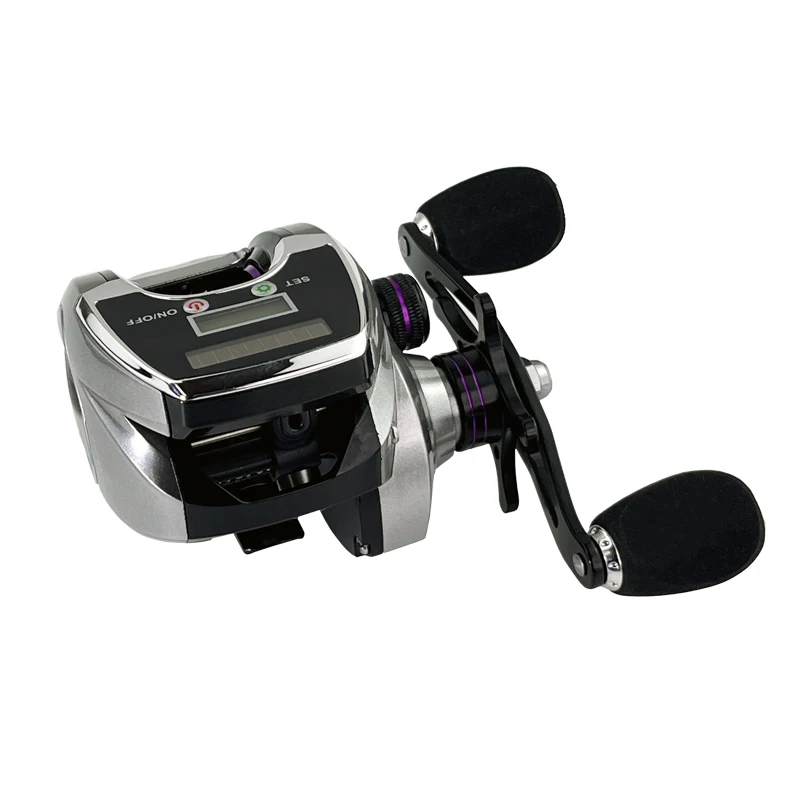 Wholesale Digital Display Drop Wheel Baitcasting Fishing Reel 8.0:1 Gear  Ratio 6+1bb 10kg Max Drag for River Fishing Metal
