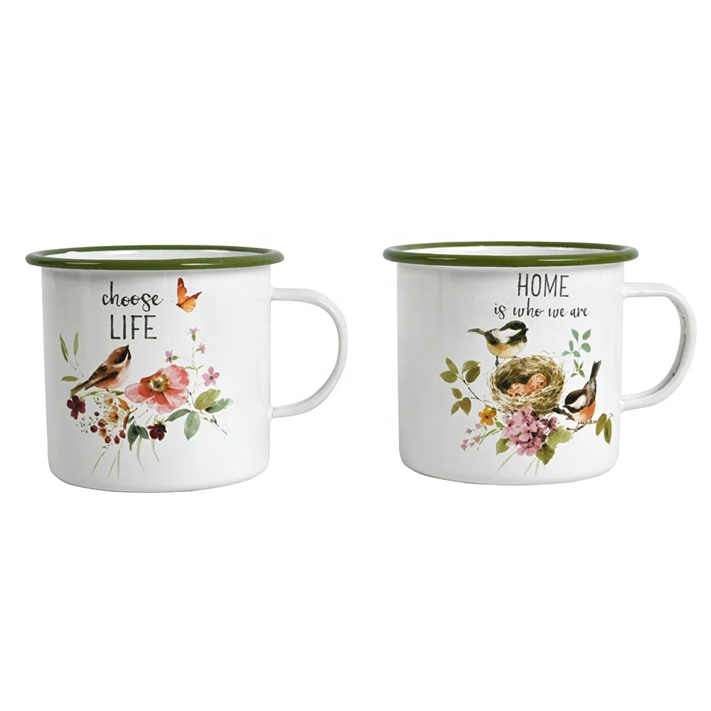 1000 мл кофейная эмалированная Кружка Чашка наружная металлическая кемпинговая кружка для путешествий с ручкой