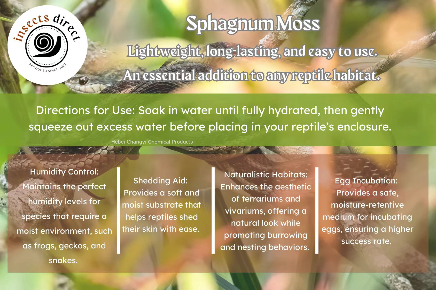 Customizable Premium Grade 1A Eco-friendly Sphagnum Moss for Reptile ...