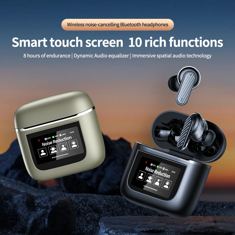 Auricolari Bluetooth TWS D13 Con Schermo LCD E Cancellazione Del Rumore, Cuffie Wireless 5.4, Impermeabili IPX5, 36h Di Autonomia Con Custodia