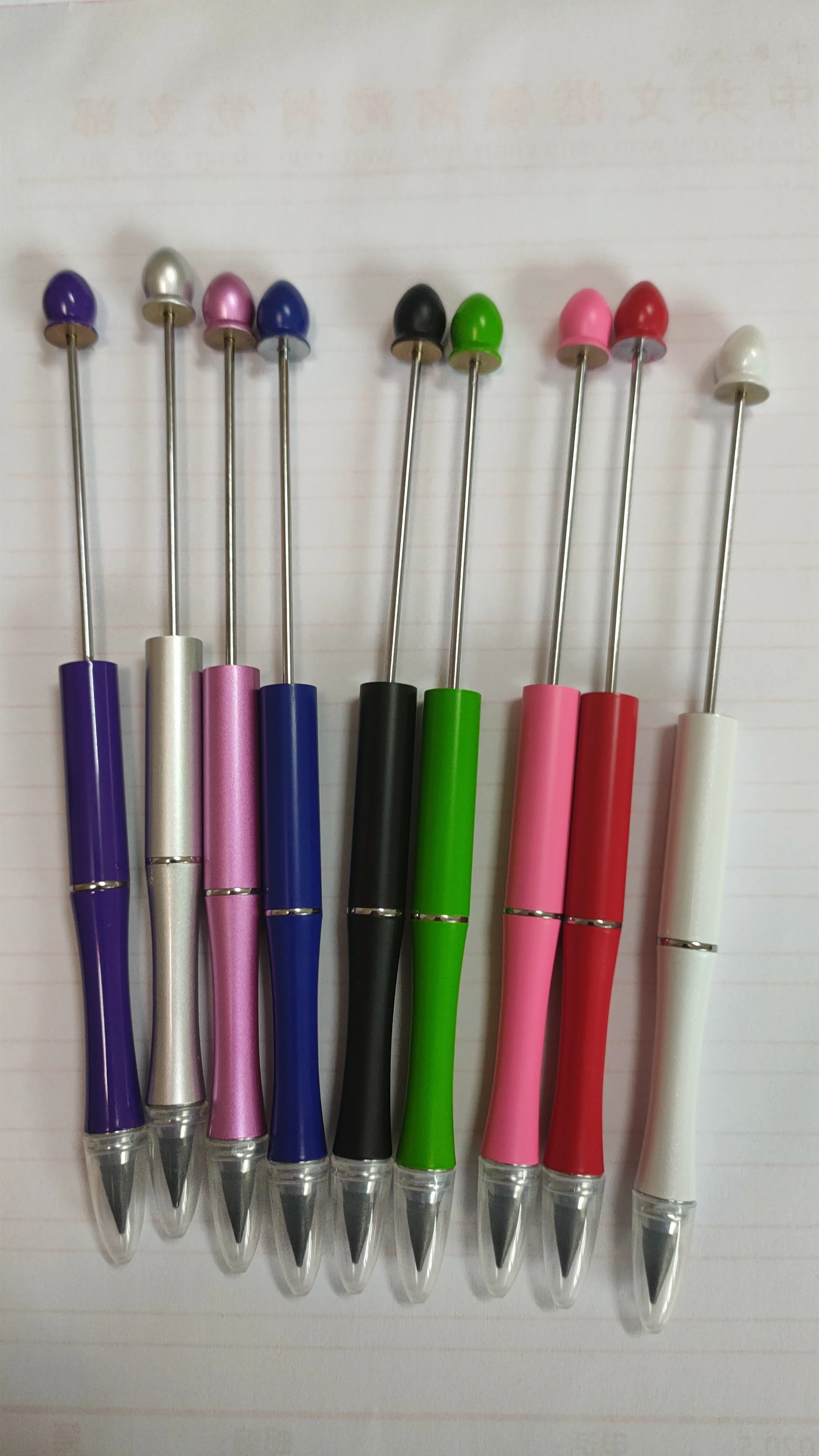 Metallic DIY Blank Pens for Beads, Beadable Pens to Customize