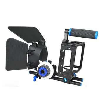 YELANGU Portable DSLR Mini Camera Cage Shoulder Mount Rig Kit C100 Contain Follow Focus Matte Box Support Universal Cameras detail image