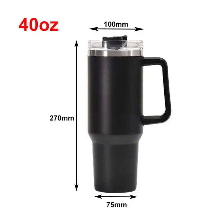 40oz Tumbler With Handle Double Wall Vacuum Insulated 40 Oz Tumblers ...