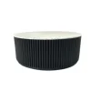 Piano in marmo bianco con base nera