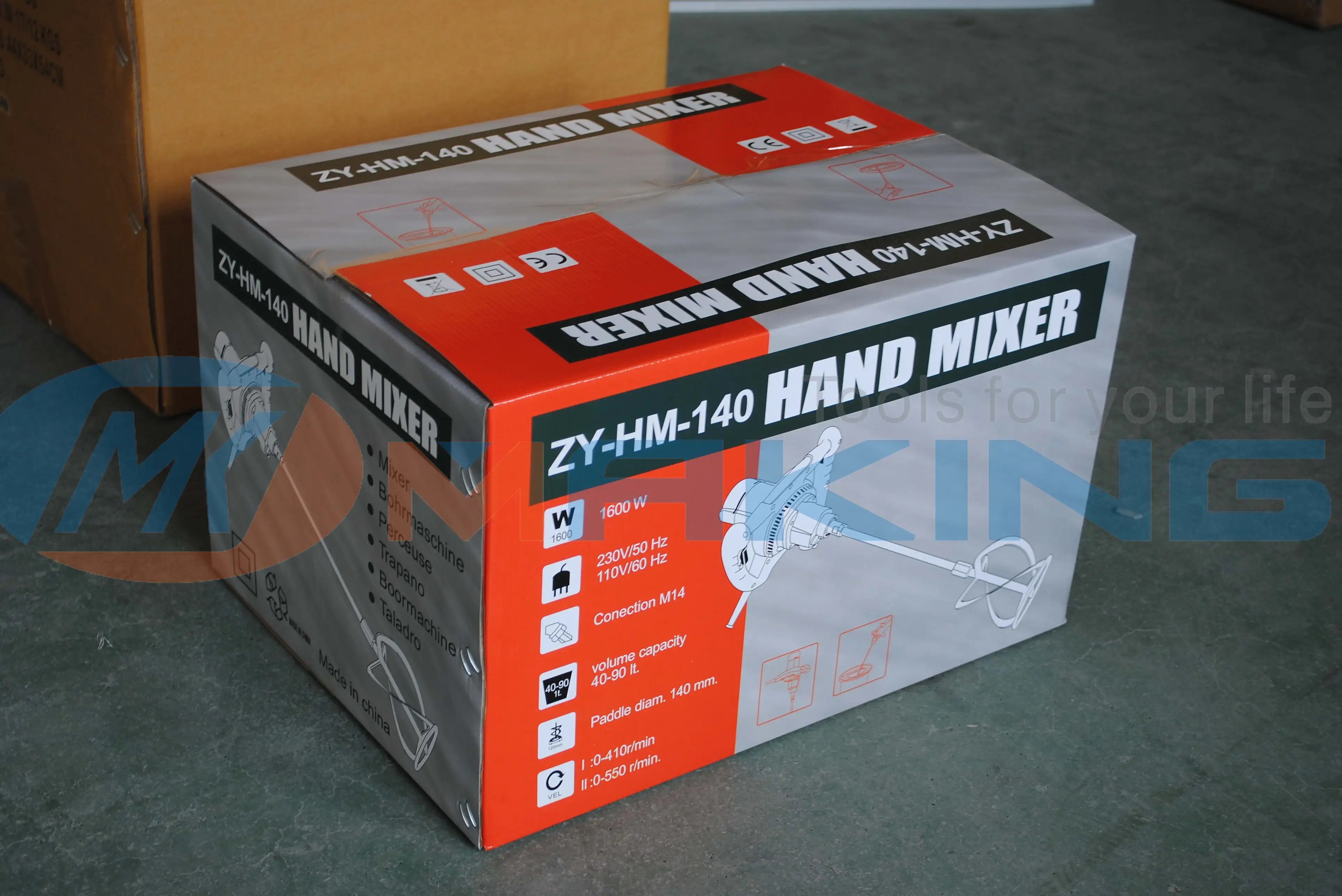 Top 5 of Construction Tool HM-140 Electric Plaster Cement Adhesive Render Paint Drywall Mortar Hand Mixer BuildingTools