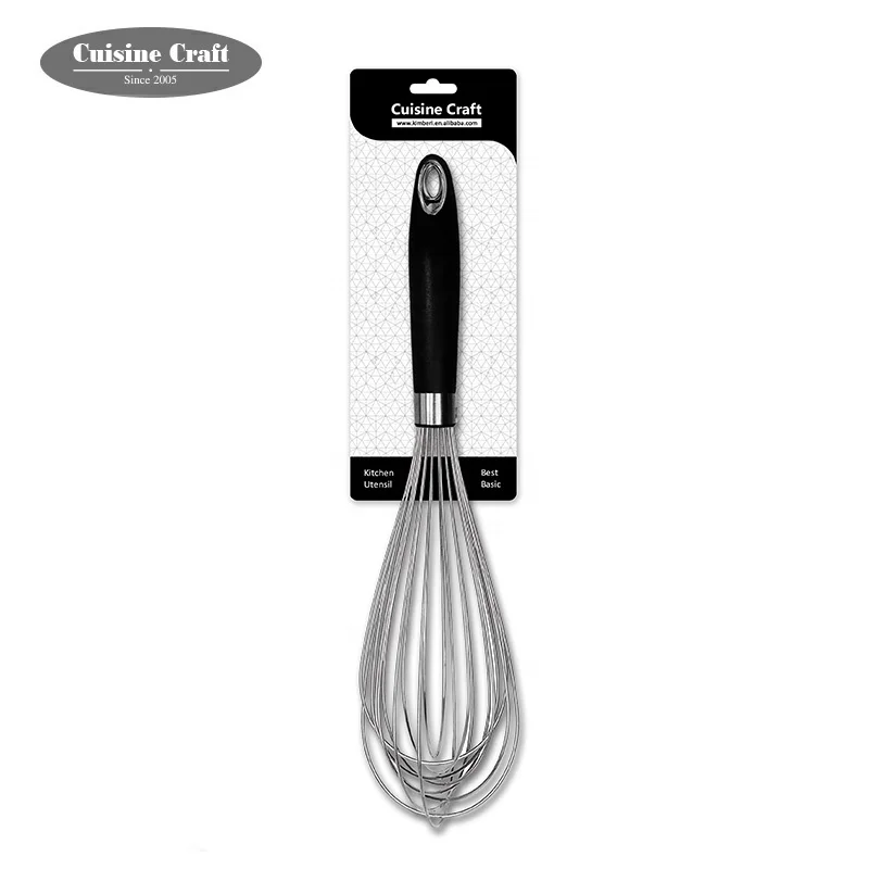 Кухонный инструмент для домашней выпечки, венчик из нержавеющей стали с проволокой 12 дюймов, плоский Миксер для яиц, лучший венчик для взбивания яиц