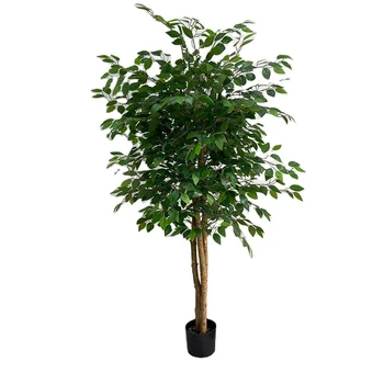Ficus Bonsai 150cm Artificial 2 Poles Potted Ficus Tree Plant For Indoor Decoration