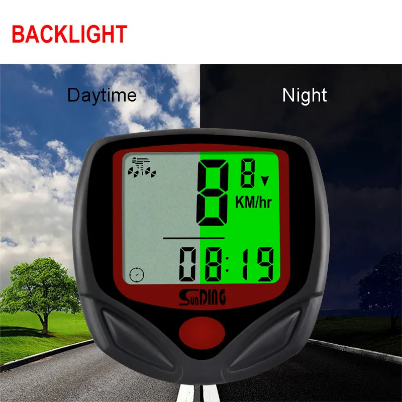 Wired Bike Computer Speedometer Rainproof Multifunction Odometer