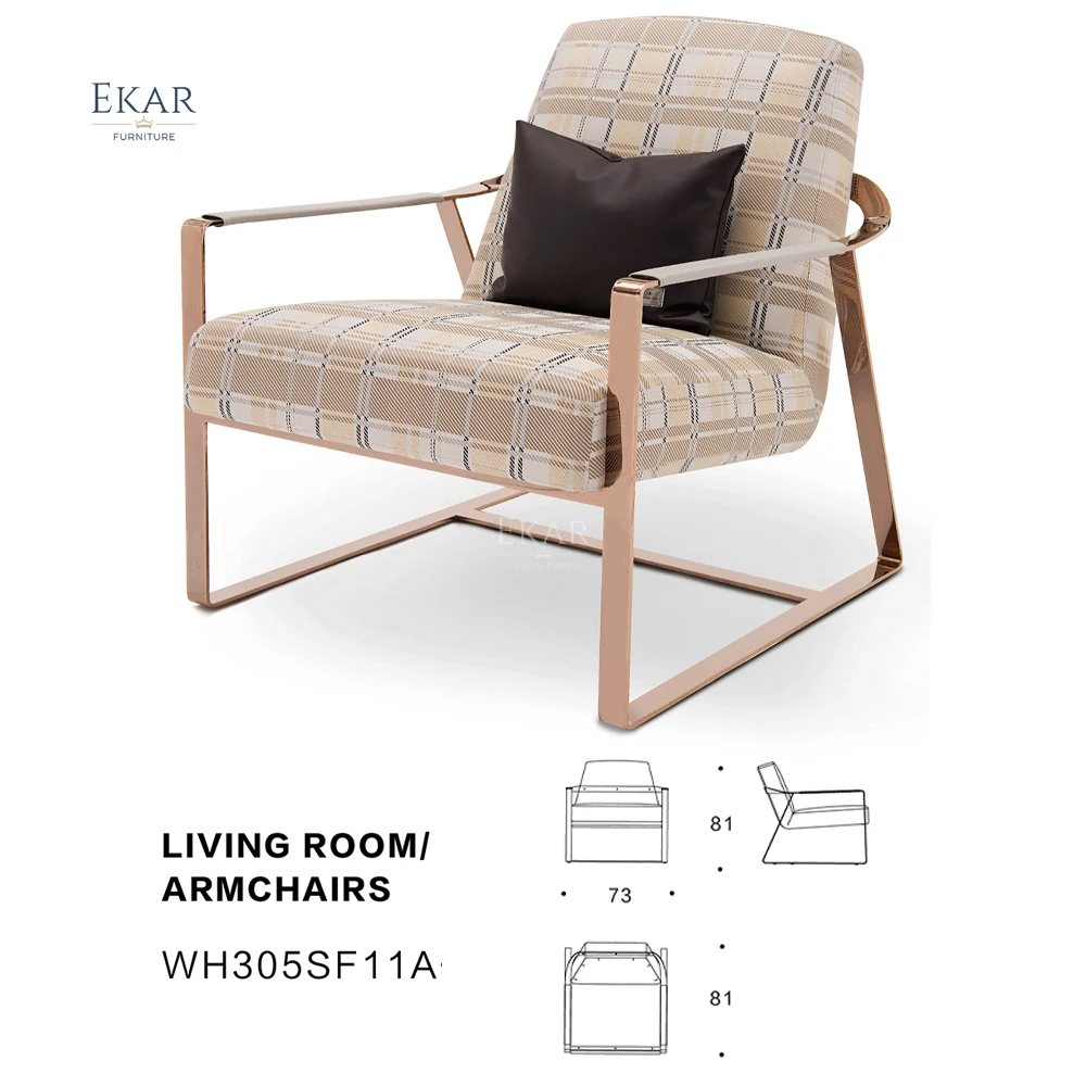 Contemporary Comfort: Modern Metal Frame Rocking Chair with Fabric Upholstery for Home, Living Room, & Beyond manufacture