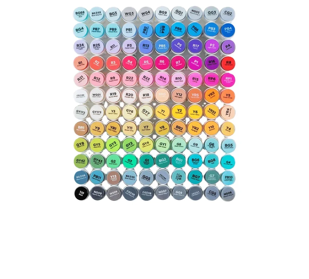 Ohuhuマーカー168 1クラシックカラーデュアルチップアルコールアート