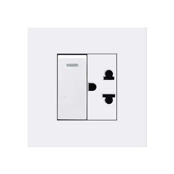 Thai standard PC one 10A single gang dual control power switch three pole multifunctional general electrical socket panel 240V
