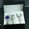 Silver blue watch set + gift box