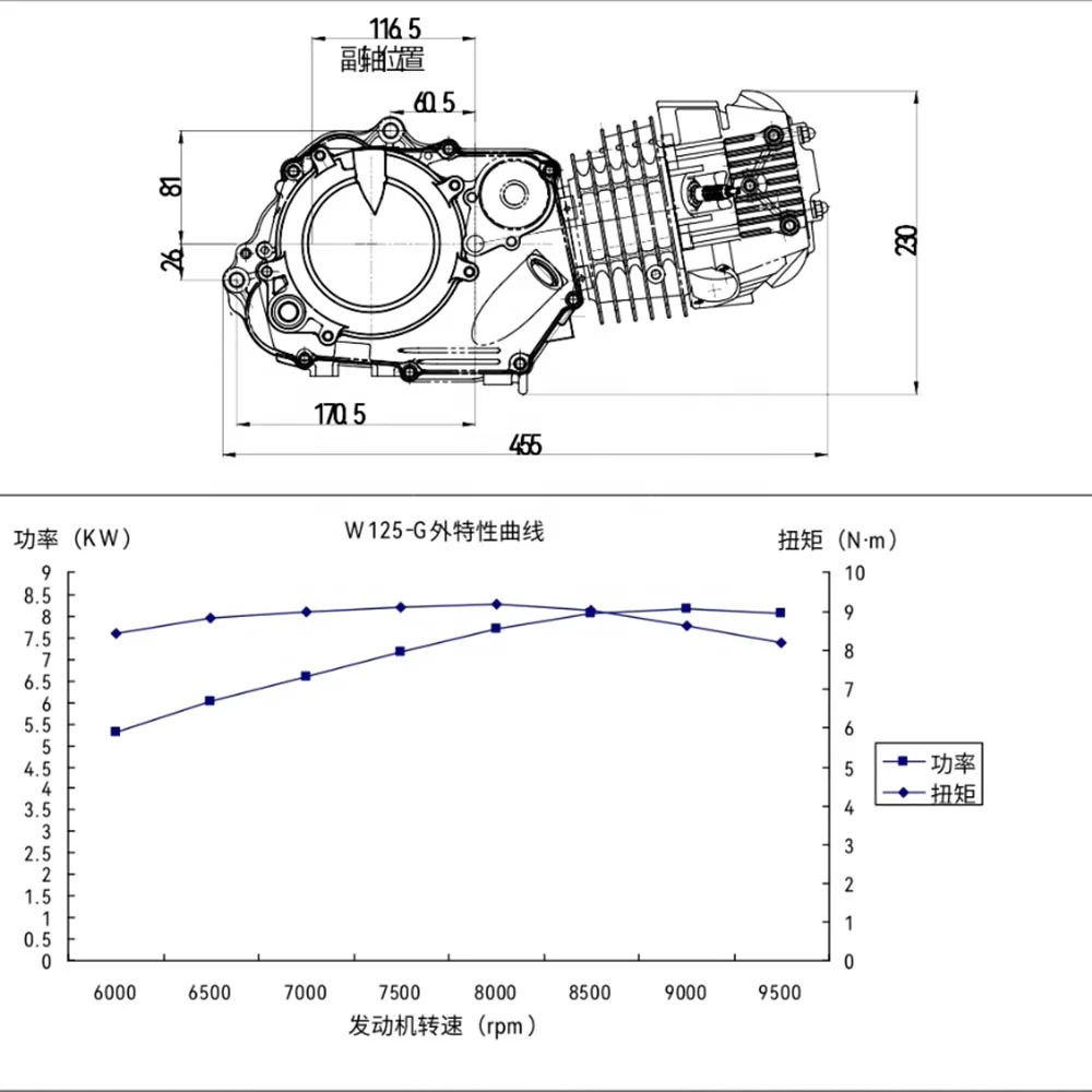 Zongshen W125-G 125cc Motorcycle Engine - High Speed Racing Power