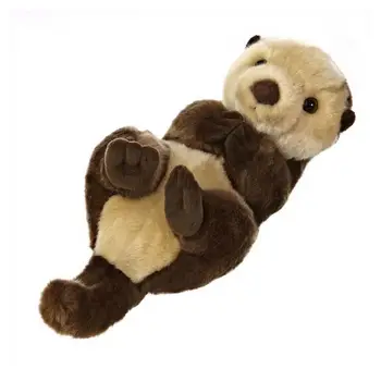 Luxury Fur Sea Otter Plush Toys Animal Stuffed Brown Cutting of Soft Toys