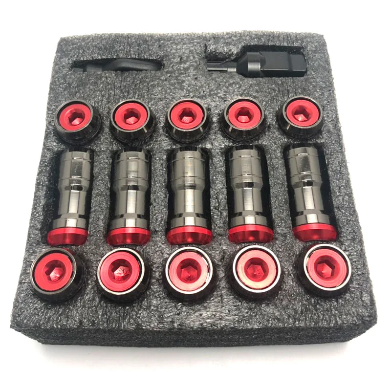 AOSU VOLK-T Racing M12*1.5/1.25Cold-Forged Steel Car Wheel Lug Nut for Honda Nissan
