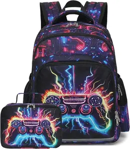 Custom 2 in 1 Set Lunch Bag Backpack for Kids Boy School Supplies Lunch Box Toddle Sac Ecole School Bag Set