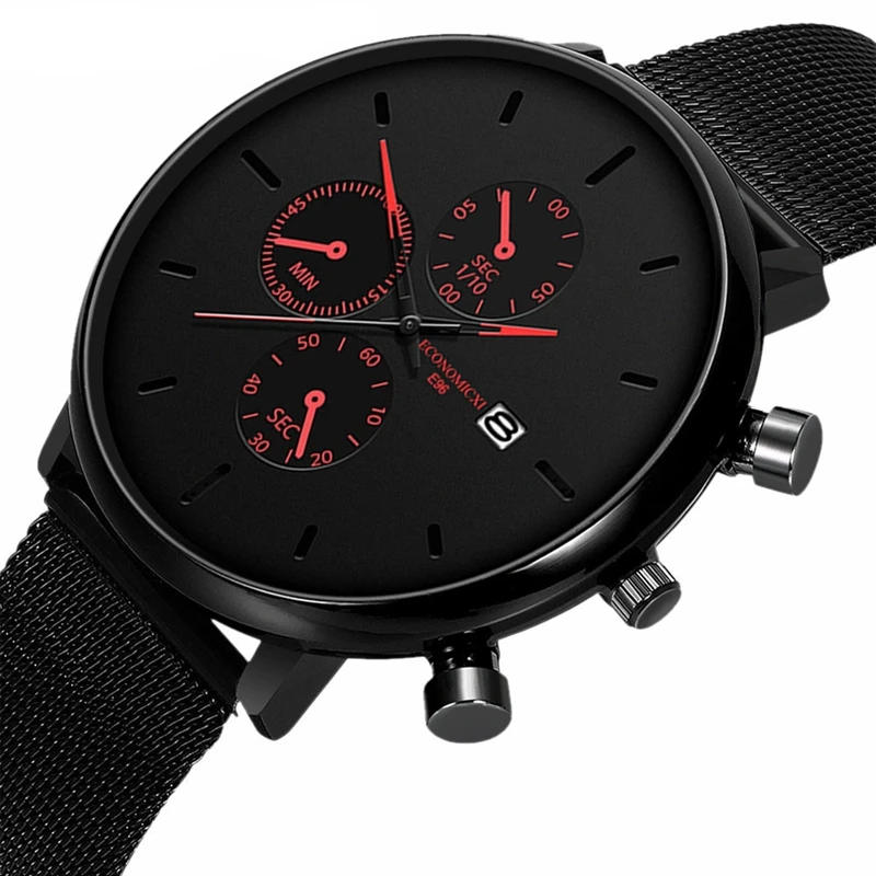 Economicxiブランドメンズウォッチ男性ファッションクォーツ日付時計メッシュストラップスチール防水シンプル腕時計レロジオmasculino Buy Economicxi 時計 男性の腕時計 クォーツ腕時計 Product On Alibaba Com