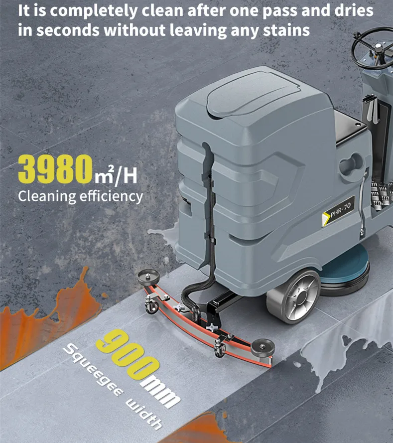 China Factory MultiFunction  Automatic Floor Cleaning Machine Industrial Stone Floor Scrubber Hot Selling  with Dual Brushes