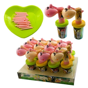 Wholesale Plastic Wooden Fish Toy Fruit Flavor Halal Cc Stick Candy for Kids