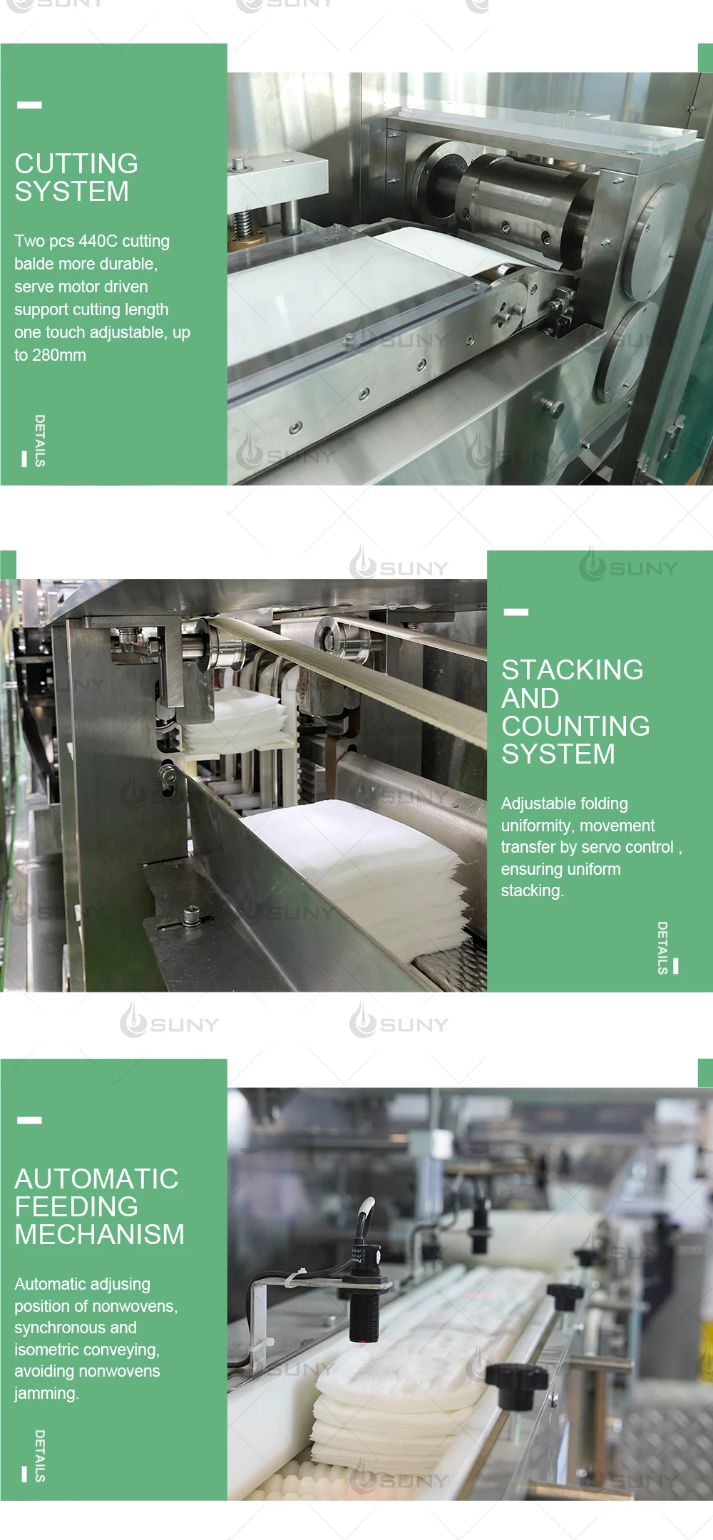 Big Pack 12 Lanes Twin Rolls Machine for Wet Wipes Production