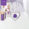 Collana in oro bianco con diamanti viola