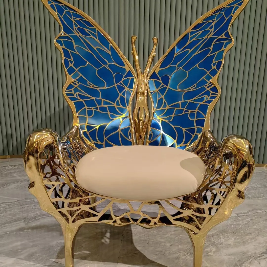 Sapphire Butterfly Chair Luxury Leather Butterfly Chair With
