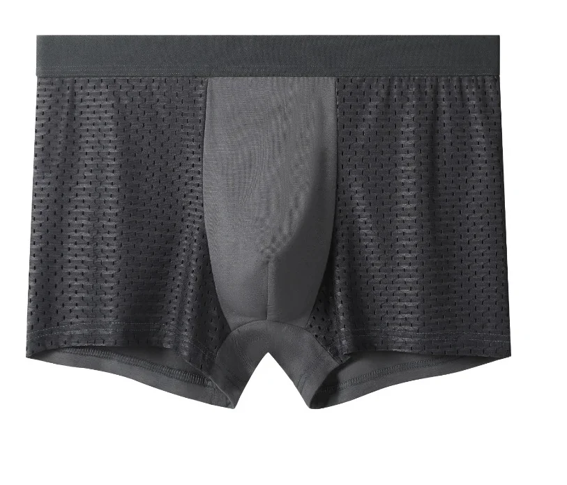 Latest Design Men Ice Silk Cooling Mesh Boxer Shorts Underwear Men Breathable Boxers