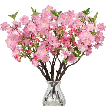 Artificial Cherry Blossom Branches Silk Flower for Home Wall Wedding Party Courtyard Table Vase Centrepiece Decoration