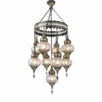 2024 Elegant Brass Chandelier Design with Copper and Glass Material Pendant Lights & Chandeliers Product