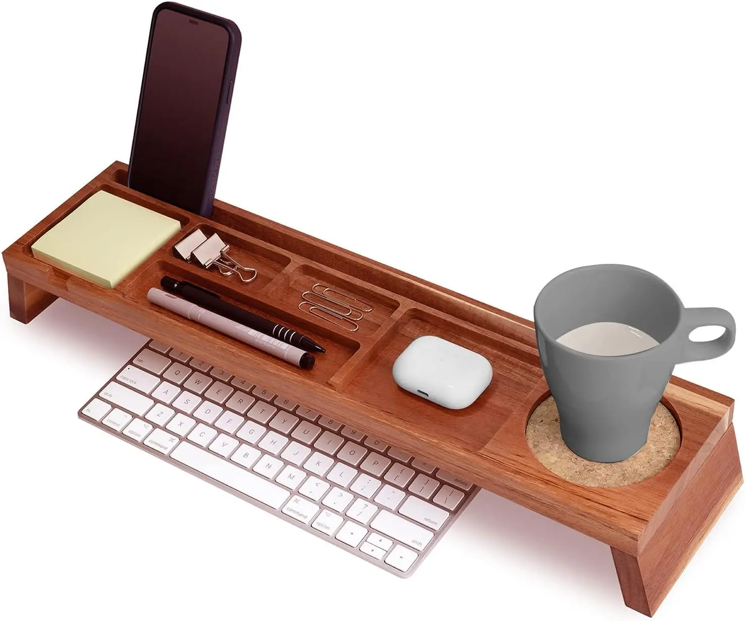 Высококачественный деревянный Настольный органайзер для офиса и домашнего использования с несколькими отделениями канцелярских файлов предметов первой необходимости